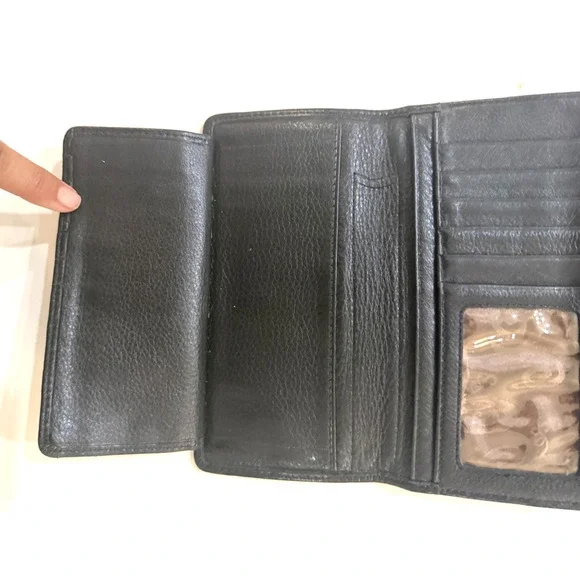 Brighton Wallet Womens Leather Snap Closure Braided Trim Medallion Organizer - Picture 5 of 8